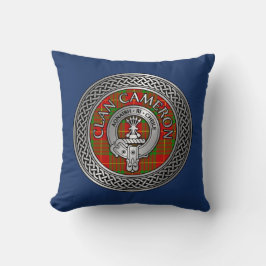 Almofada Clan Cameron Crest & Tartan Knot Travesseiro decor