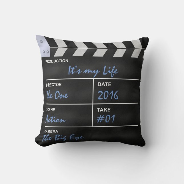 Almofada Clapperboard cinema "É a Minha Vida" (Frente)