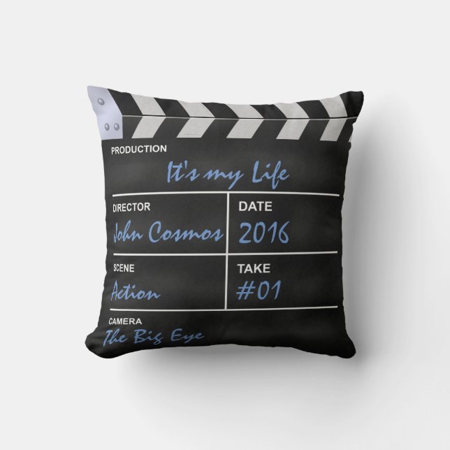 Almofada Claquete cinema "É a Minha Vida" (Frente)