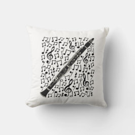 Almofada Clarinet Musical Notes Woodwind Music Professor