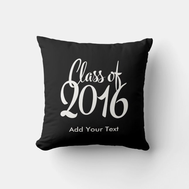 Almofada Classe da graduação 2016 retro elegante (Frente)