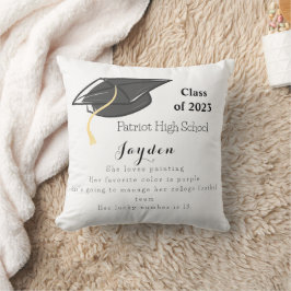 Almofada Classe de Graduação de Fatos Divertidos Formando P