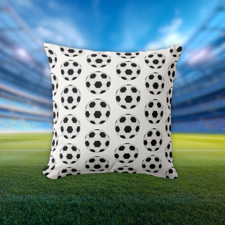 Almofada Classic Black and White Soccer Ball Pattern