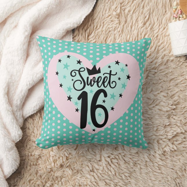 Almofada Classic Charm! Sweet 16 Gift Throw Pillow (Cobertor)