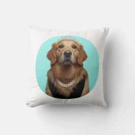 Almofada Classic Chic Breakfast Poster Golden Retriever