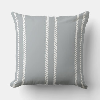 Almofada Classic Dove Grey with Stripes Throw Pillow