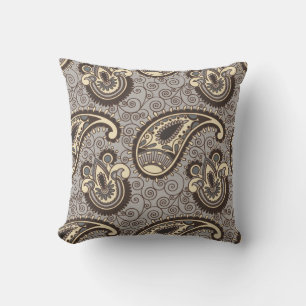 Almofada Classic Elegant Paisley Tempestade e creme