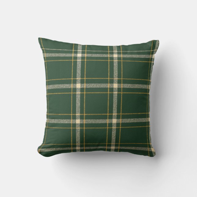 Almofada Classic Green Plaid Christmas (Frente)