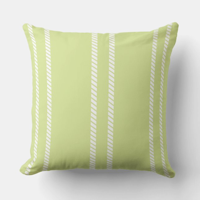 Almofada Classic Lime with Stripes Throw Pillow (Frente)