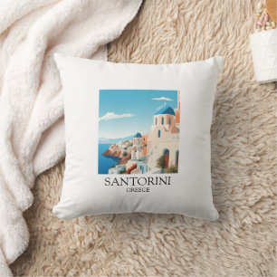 Almofada Classic Santorini Viagem Trabalho de arte - Grego