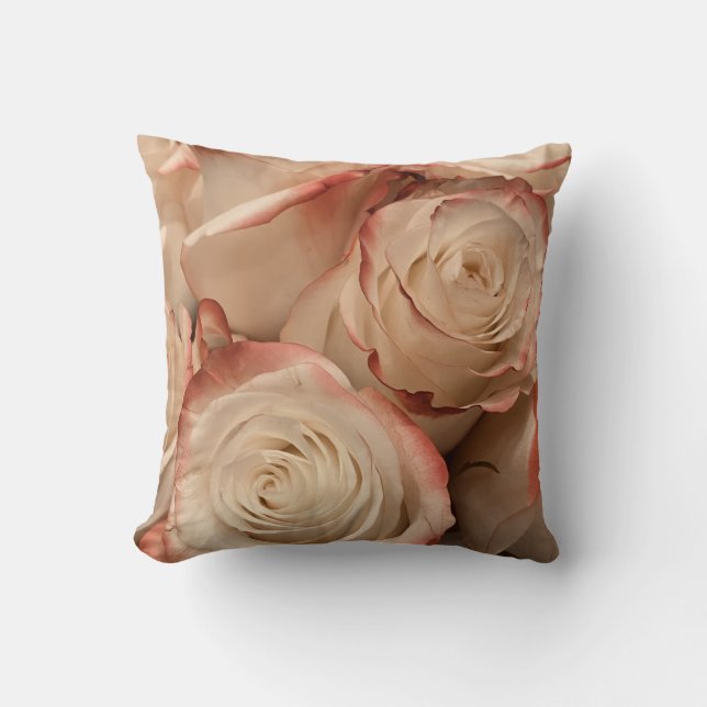 Almofada Clássica de Arremesso de Rosas com Pontas (Frente)