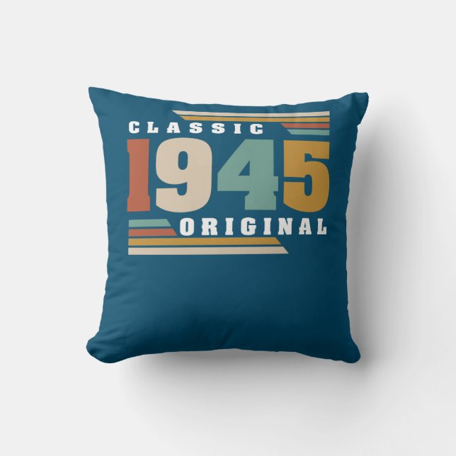 Almofada Clássico 1945 Original 77º aniversário 77 anos (Frente)