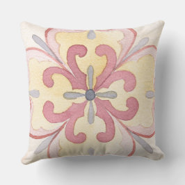 Almofada Clássico lindo floral Fundo de Aquarela