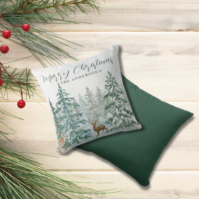 Almofada Clássico Natal Feliz Natal Terra de Encantamento d (Criador carregado)