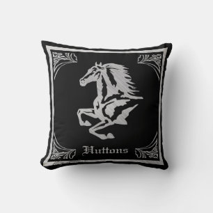 ALMOFADA CLASSY SILVER HORSE SILHOUETTE