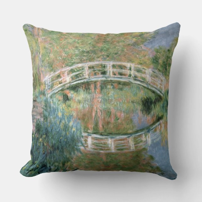 Almofada Claude Monet | a ponte japonesa, Giverny (Frente)