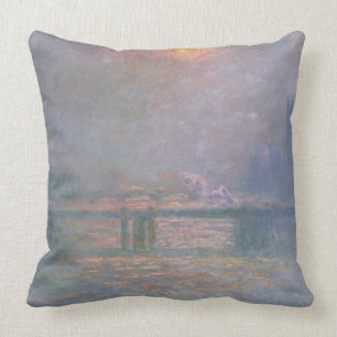 Almofada Claude Monet a Tamisa com cruz de Charing