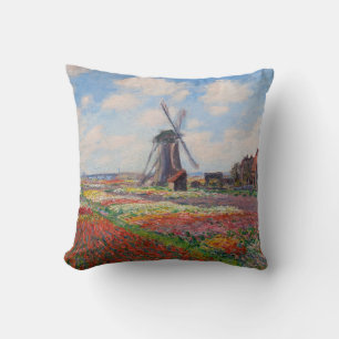 Almofada Claude Monet - Campo das Tulipas na Holanda