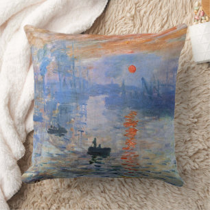 Almofada Claude Monet Impression Sunrise 1872 Porto Arte
