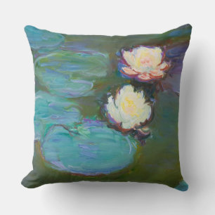 Almofada Claude Monet Impressionista Água Lillies Ninfheias