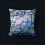 Almofada Claude Monet - Lírios Água, 1919<br><div class="desc">Monet painting of Water Lily,  1919,  travesseiro decorativo.</div>