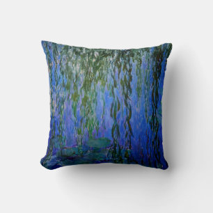 Almofada Claude Monet - Lírios d'água com salgueiro chora