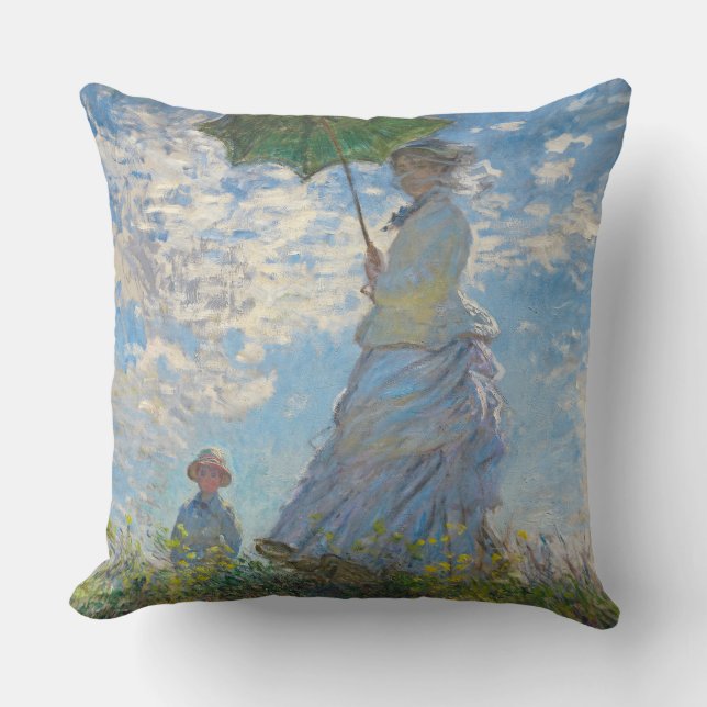 Almofada Claude Monet | Mulher com Parasol (Frente)