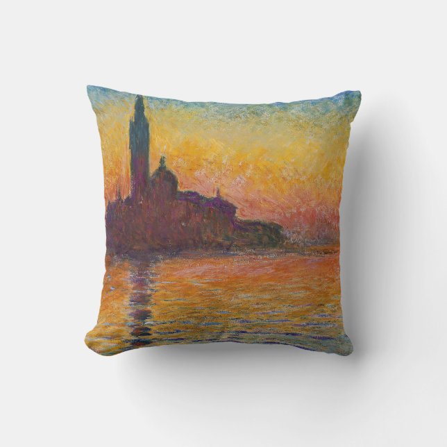 Almofada Claude Monet - San Giorgio Maggiore em Dusk (Frente)
