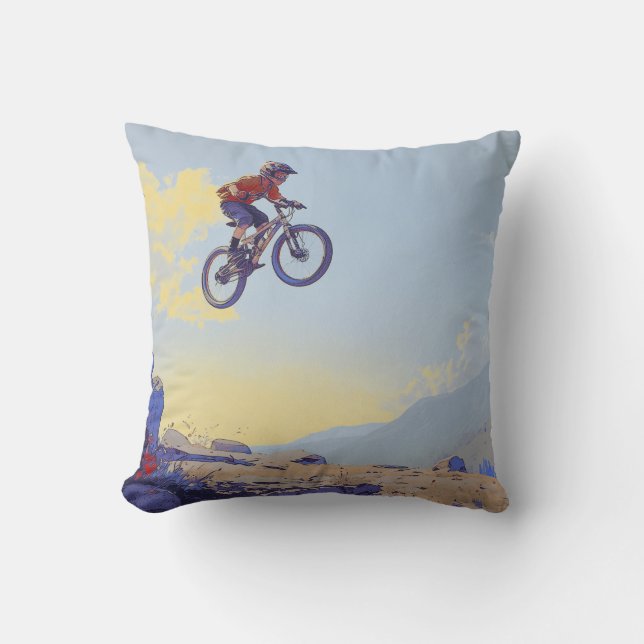 Almofada Cliff Jumping BMXer- Design do Cavaleiro BMX (Frente)