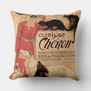 Almofada Clínica Chéron do vintage de Steinlen