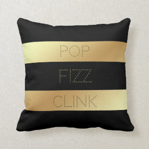 Almofada Clink do ouro do falso e do Fizz do pop das