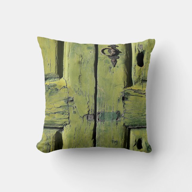 Almofada Closed brown wooden 2-panel door (Frente)