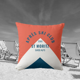 Almofada Clube Après Ski Vermelho Navy Estilo Vintage Decor