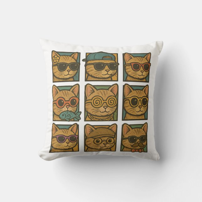 Almofada Clube de Gatinhos Louco (Frente)