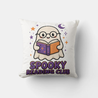 Almofada Clube de Leitura Assustador Fantasma Fofo Lendo Li
