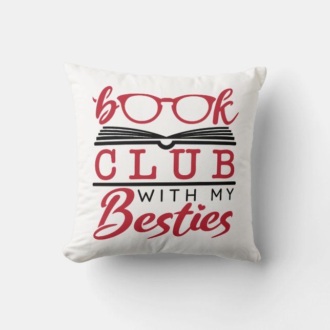 Almofada Clube de Livro com Minhas Besties (Frente)