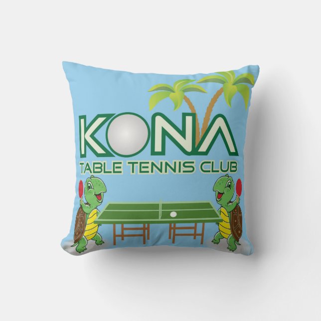 Almofada Clube de ténis de mesa de Kona (Frente)