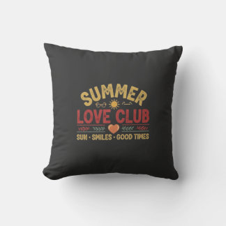Almofada Clube de Verão Vintage Retro Verão