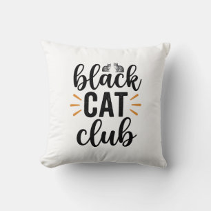 Almofada Clube do Gato Preto Design Vetorial de Amante de G