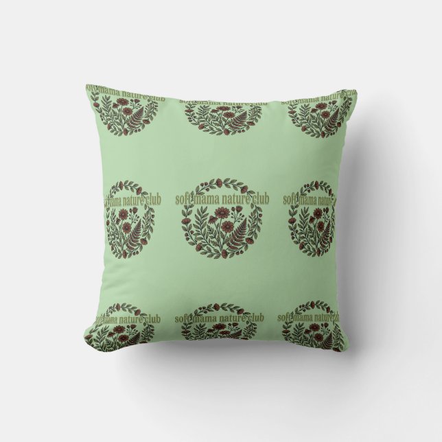 Almofada Clube Soft Mama Nature Aesthetic Floral Retro (Frente)