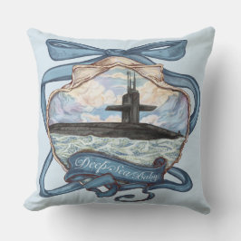 Almofada Coastal Blues Submarine Throw Pillow 