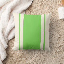 Almofada Coastal Stripe Throw Pillow – Lime & Cream