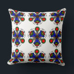 Almofada Cobalt Zen Mandala<br><div class="desc">This unique hand-drawn mandala features a rustic,  artistic charm with natural variations in the pattern alignment. Perfect for adding a touch of soul and creativity to your space.</div>