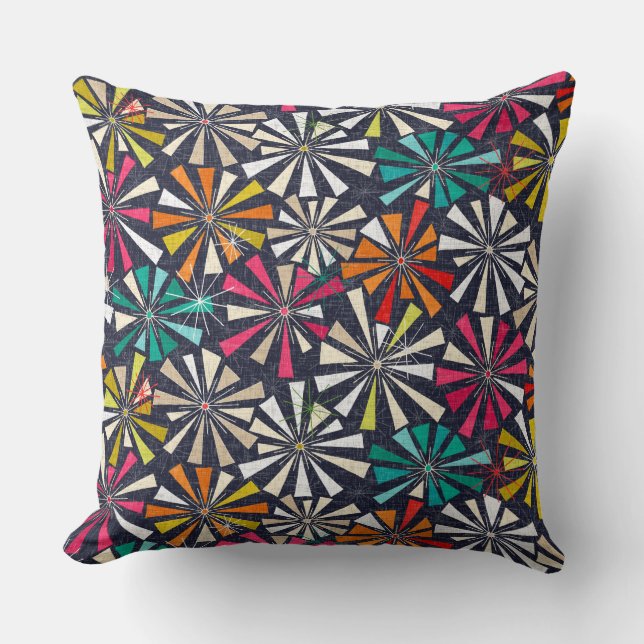 Almofada cobalto de fogos de artifício (Frente)