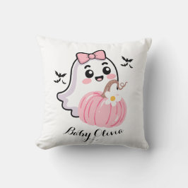 Almofada cobertor bonito de halloween, abóbora-arco rosa-fa