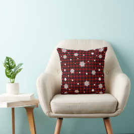 Almofada Cobertor de Fleece com Padrão de Natal Vermelho