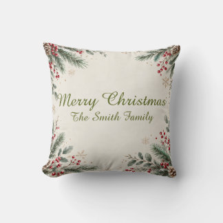 Almofada Cobertor de Natal Personalizado com Nome da Famíli