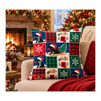 Almofada Cobertor de Retalhos de Natal Aconchegante para La