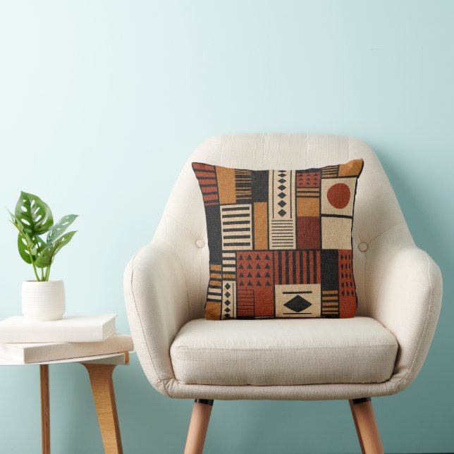 Almofada Cobertor Decorativo de Sherpa com Pano de Lama Afr (Cadeira)