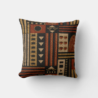 Almofada Cobertor Decorativo Terracota Tribal Geométrico Sh